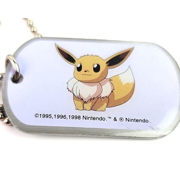 Vintage Pokemon PIKACHU Dog Tag 1999 Nintendo Game Freak Creatures Ball Chain - Picture 9 of 9
